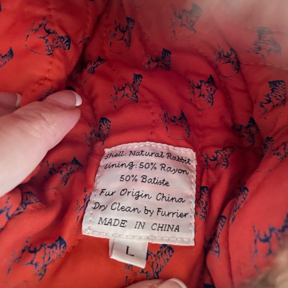 MAD BOMBER 100% Rabbits Fur Cap Size Large - Picture 3 of 5